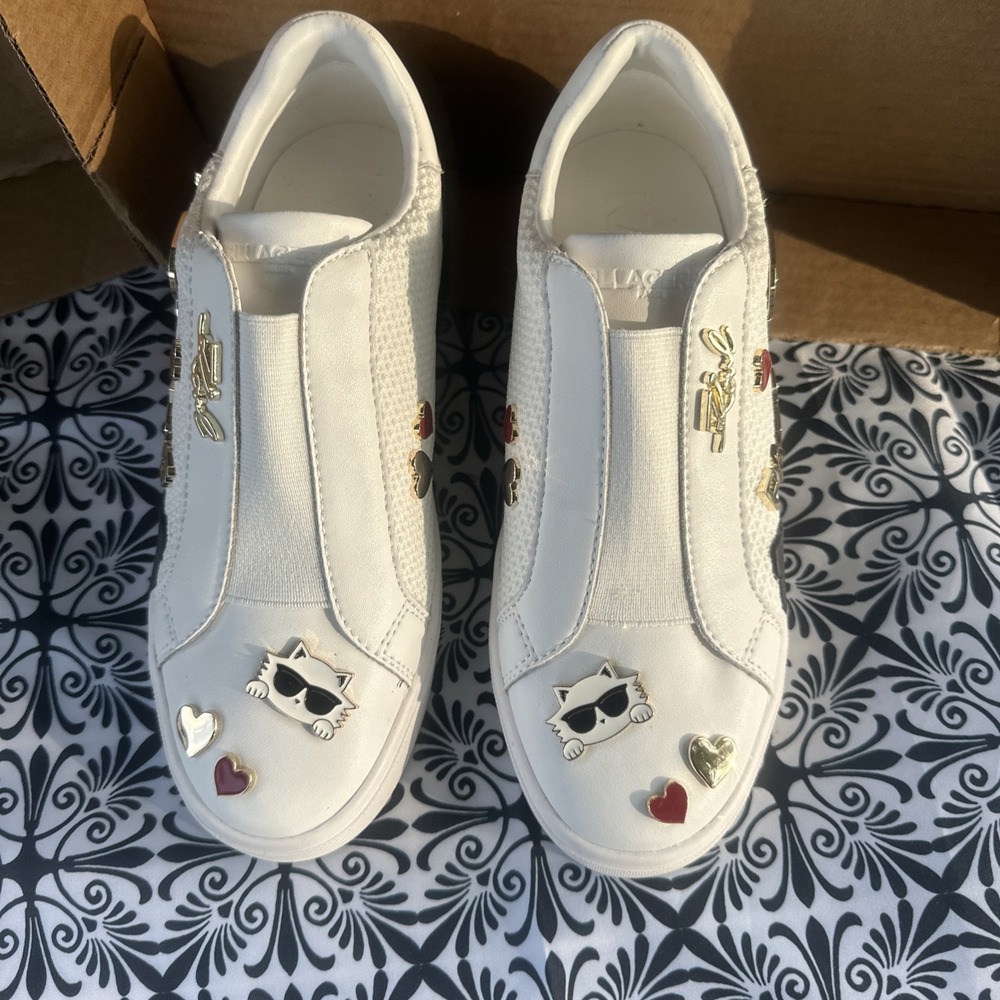 Karl Lagerfeld Paris Women's Mavise Pins‎ Everyday Sneaker US 5.5 - Picture 4 of 8